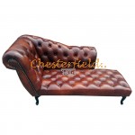 Recamiere Pompadour Chesterfield Linksseitig C12 Antikwhisky