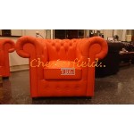 Classic 311 Orange Chesterfield Garnitur