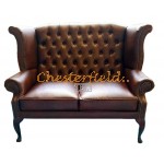 Chesterfield Queen 2-Sitzer Sofa Antikbraun A5