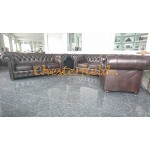 Classic 21 Antikbraun Chesterfield Garnitur