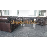 Classic 31 Antikbraun Chesterfield Garnitur