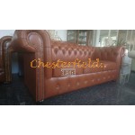 Classic Antikwhisky 3-Sitzer Chesterfield Sofa