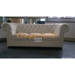 Classic 311 Off Weiß Chesterfield Garnitur