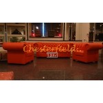 Classic 311 Orange Chesterfield Garnitur