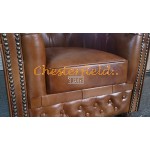 Lord XL Antikgold Chesterfield Sessel 