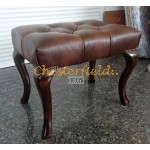 Chesterfield Cambridge Hocker 40x60 Antik Mittelbraun (A5M)