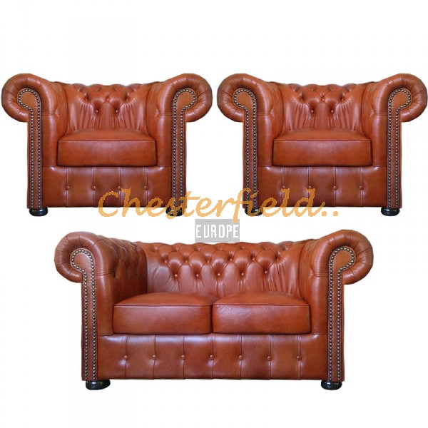 Classic 211 Antikwhisky Chesterfield Garnitur