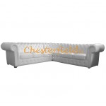 Classic 3+3 Weiß Chesterfield Ecksofa 265cm x 265cm