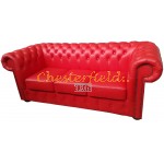 Classic XL Rot 3-Sitzer Chesterfield Sofa