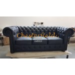 Classic 321 Schwarz Chesterfield Garnitur