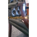 King Antikgrün (A8) Chesterfield Armstuhl