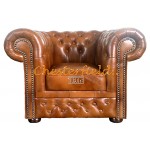 Lord XL Antikgold Chesterfield Sessel 