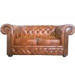 Lord Antikgold 2-Sitzer Chesterfield Sofa