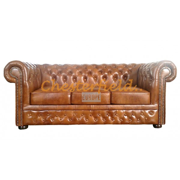 Lord Antikgold 3-Sitzer Chesterfield Sofa
