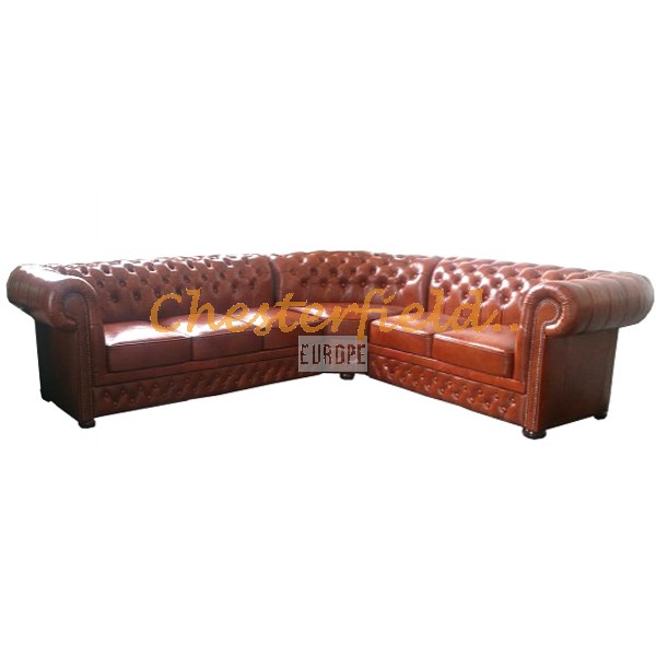 Lord 3+2 Antikwhisky Chesterfield Ecksofa   280 cm x 235 cm