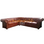 Lord 2+3 Antikwhisky Chesterfield Ecksofa 235 cm x 280 cm