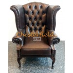 Queen Antikbraun (A5) Chesterfield Ohrensessel