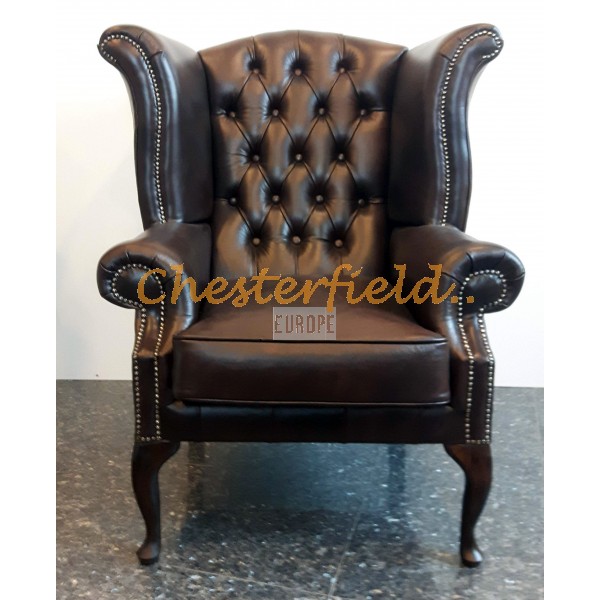 Queen Antikbraun (A5) Chesterfield Ohrensessel