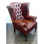 Queen Antikrot (A7) Chesterfield Ohrensessel