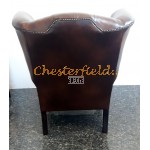 Queen Antikbraun (A5) Chesterfield Ohrensessel 