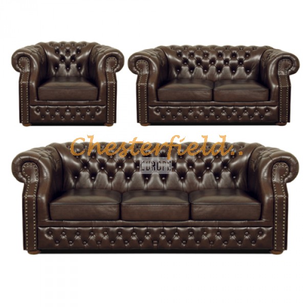 Windsor 321 Antikbraun Chesterfield Garnitur A5