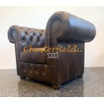 Classic Antik Mittelbraun (A5M) Chesterfield Sessel 