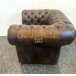 Classic Antik Mittelbraun (A5M) Chesterfield Sessel 