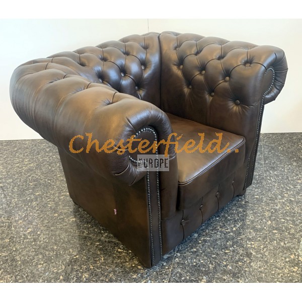 Classic XL Antik mittelbraun (A5M) Chesterfield Sessel 