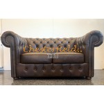 Classic 321 Antik mittelbraun Chesterfield Garnitur