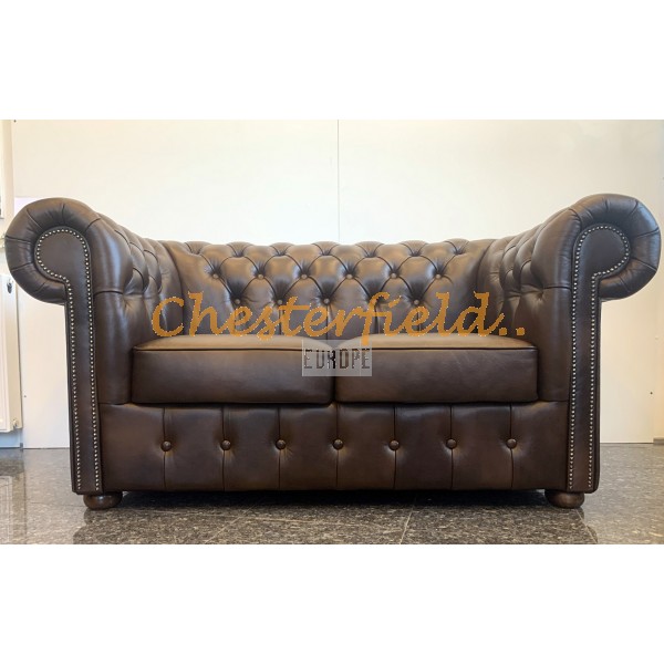 Classic XL Antik mittelbraun 2-Sitzer Chesterfield Sofa 