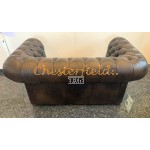 Classic XL Antik mittelbraun 2-Sitzer Chesterfield Sofa 