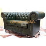 Classic 21 Antikgruen Chesterfield Garnitur