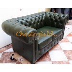 Classic 21 Antikgruen Chesterfield Garnitur