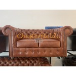 Classic 2-Sitzer Antikwhisky Chesterfield Sofa 