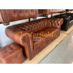 Chesterfield Classic XL 3-Sitzer Ledersofa Antikwhisky (C12) 