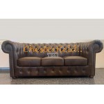 Classic 321 Antik mittelbraun Chesterfield Garnitur