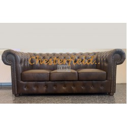 Classic Antik mittelbraun 3-Sitzer Chesterfield Sofa (A5M)