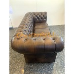 Classic Antik mittelbraun 3-Sitzer Chesterfield Sofa (A5M)