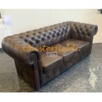 Classic Antik mittelbraun 3-Sitzer Chesterfield Sofa (A5M)