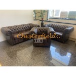 Classic 311 Antik mittelbraun Chesterfield Garnitur A5M