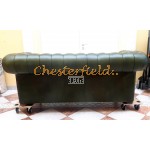 Classic Antikgruen 3-Sitzer Chesterfield Sofa