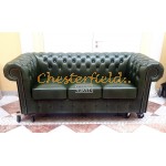 Classic Antikgruen 3-Sitzer Chesterfield Sofa