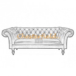 Diva 3er Chesterfield Sofa