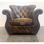 Monk 211 Antikmittelbraun Chesterfield Garnitur (A5M)