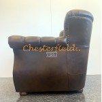 Chesterfield Monk Ledersessel,  Antikmittelbraun (A5M)