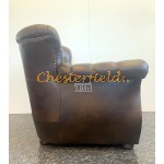 Chesterfield Monk Ledersessel,  Antikmittelbraun (A5M)