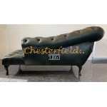 Recamiere Pompadour Chesterfield Linksseitig A8 Antikgruen