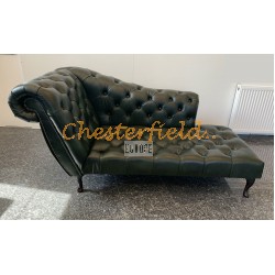 Recamiere Pompadour Chesterfield Linksseitig A8 Antikgruen