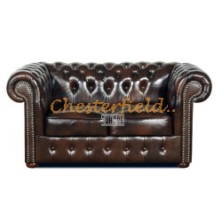 Classic  Antikbraun 2-Sitzer Chesterfield Sofa 