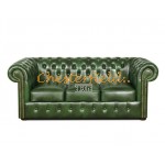 Classic Antikgruen 3-Sitzer Chesterfield Sofa